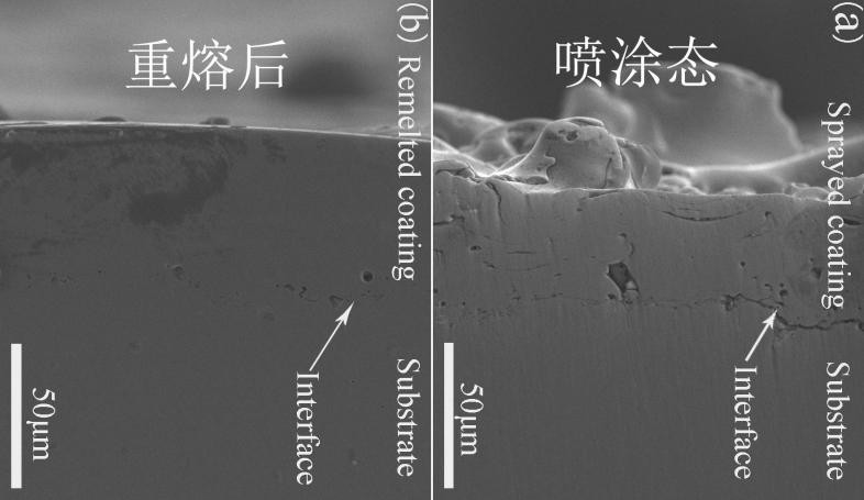 新材料1 非晶合金涂层喷涂态及重熔后照片